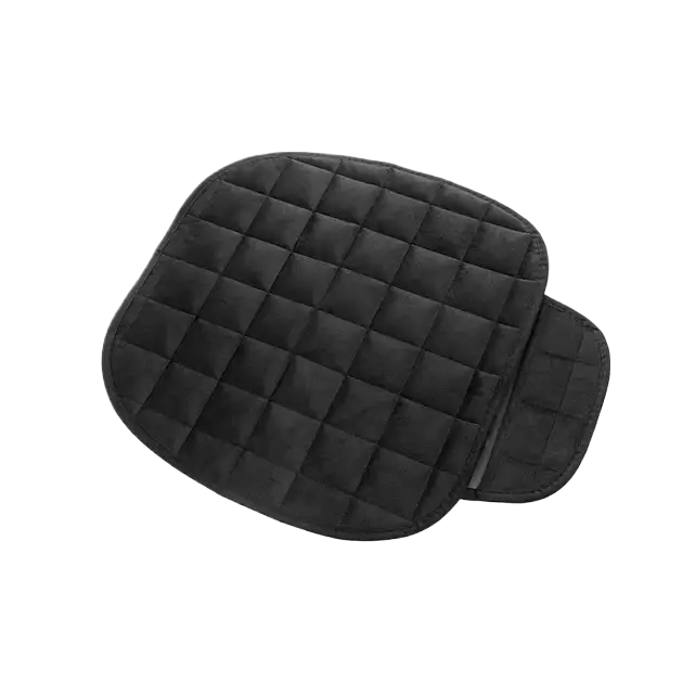 Подушка-накидка на сиденье в авто велюровая 50х50 см Черный (29372)