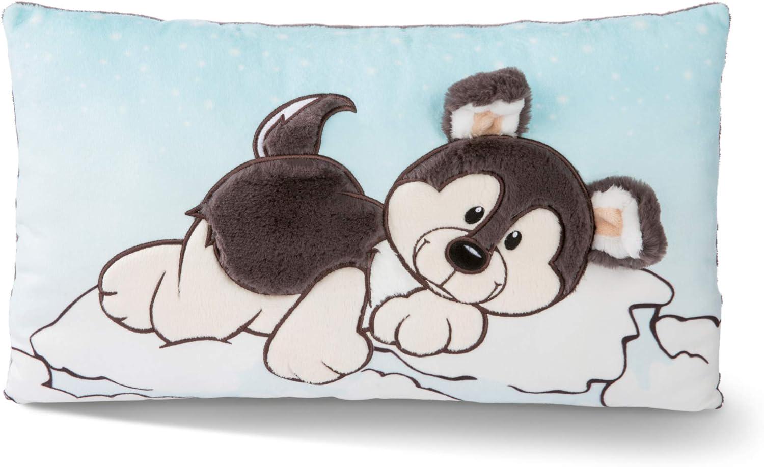 Мягкая подушка Собака Хаски NICI Husky Swante 45740 декоративная детская 43×25 смБирюзовый (SKU-372)