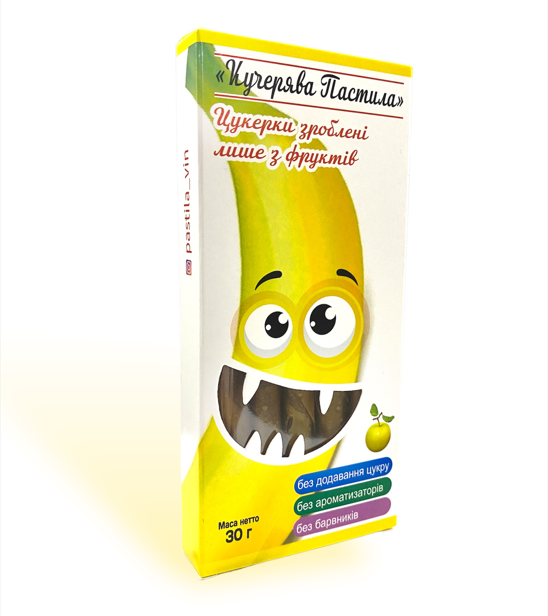 Натуральні цукерки Кучерява Пастила з бананом 30 г