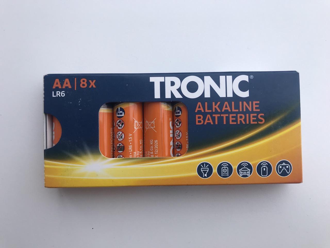Батарейки щелочные TRONIC Alkaline AA LR6 1,5V 8 шт. (0100T0002)