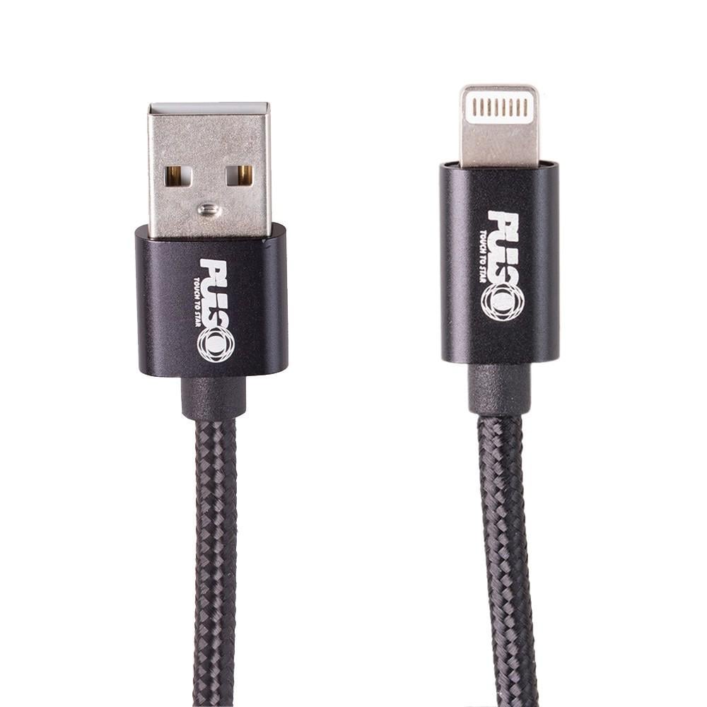 Кабель PULSO USB - Lightning 3 А 2 м Black (CC-1802L BK)
