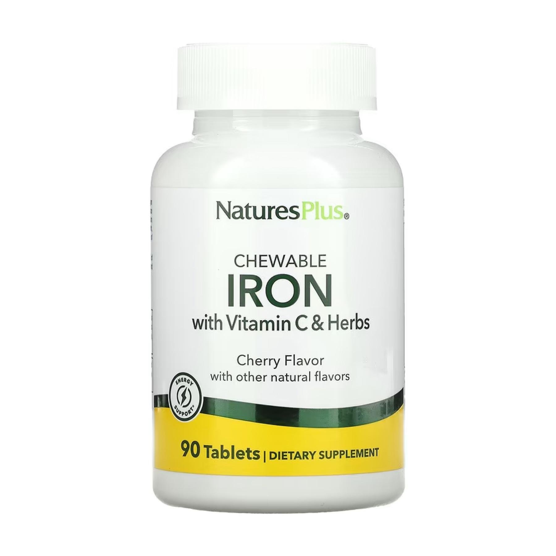 Натуральна добавка Iron 27 mg with Vitamin C Herbs 90 tabs (2023-10-2361)