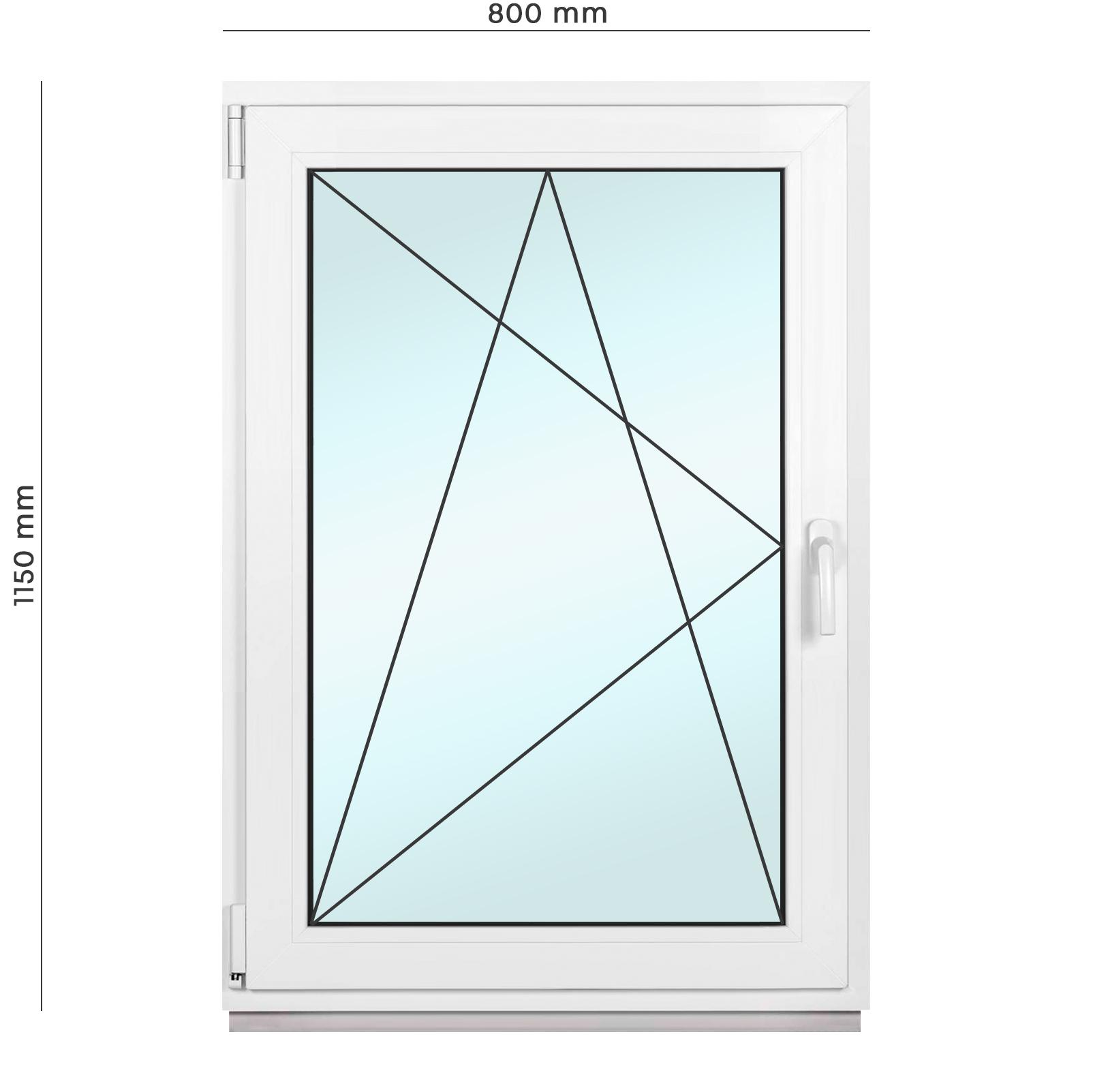 Окно металлопластиковое Framex поворотно-откидное с левым открытием 800х1150 мм Белый - фото 2