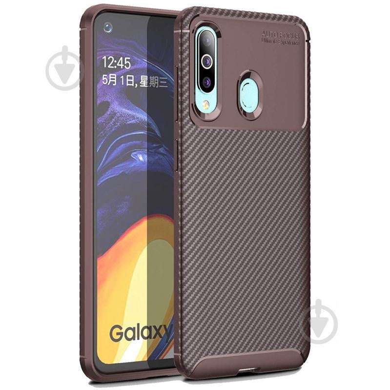 Чехол Carbon Case Samsung A606 Galaxy A60 Коричневый (hub_Edtd16582)