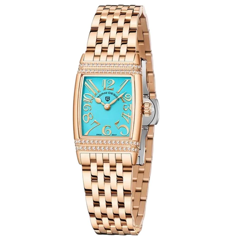 Часы женские Pagani Design PD-1737 Rose Gold-Blue (22815062)