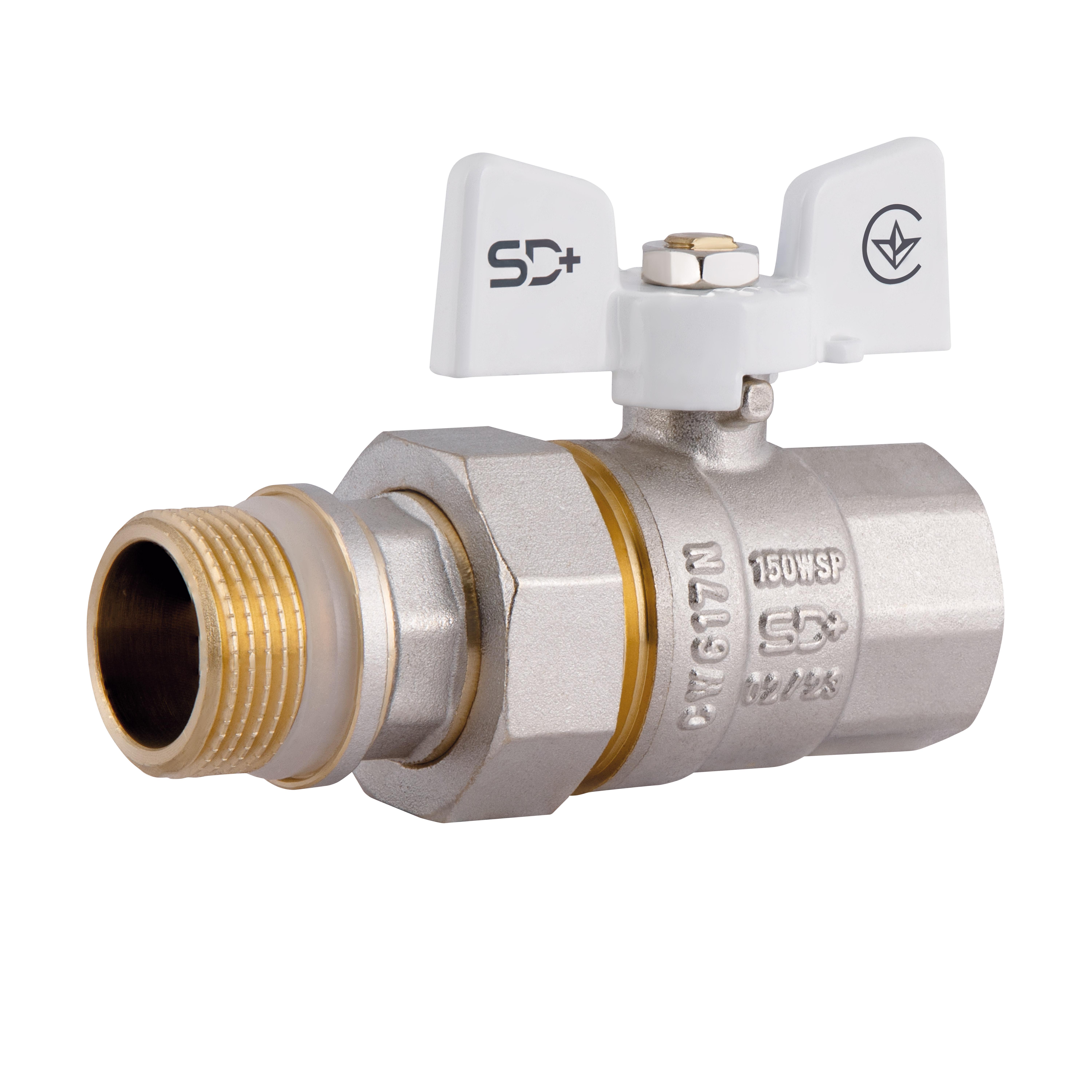Кран SD Plus Американка с антитечкой 3/4" PN40 конус (SD900NW20PN40)