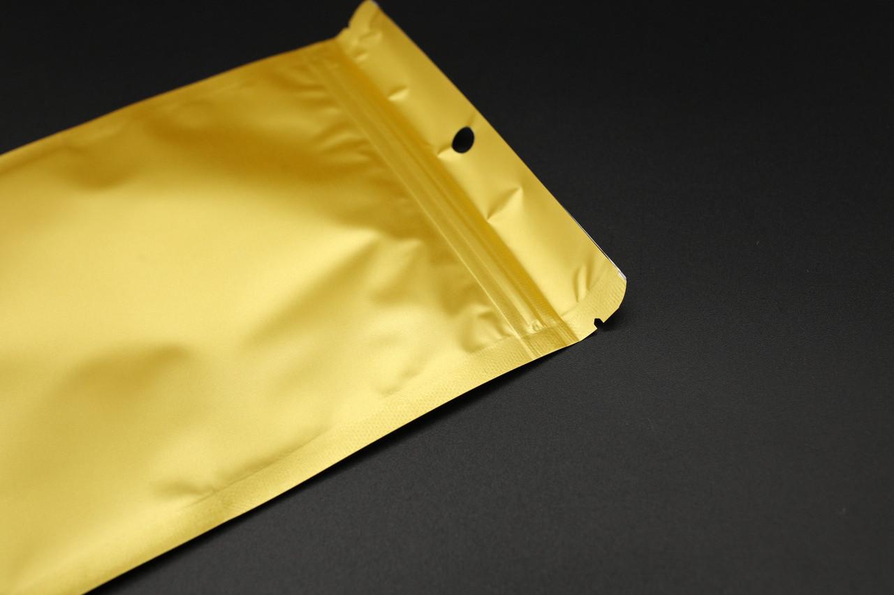 Пакет дой-пак прозоре вікно і zip-замок з надсічкою для відкриття 14х16 см Золотистий (BAG-002) - фото 3 Пакет дой-пак прозоре вікно і zip-замок з надсічкою для відкриття 14х16 см Золотистий (BAG-002) - фото 3