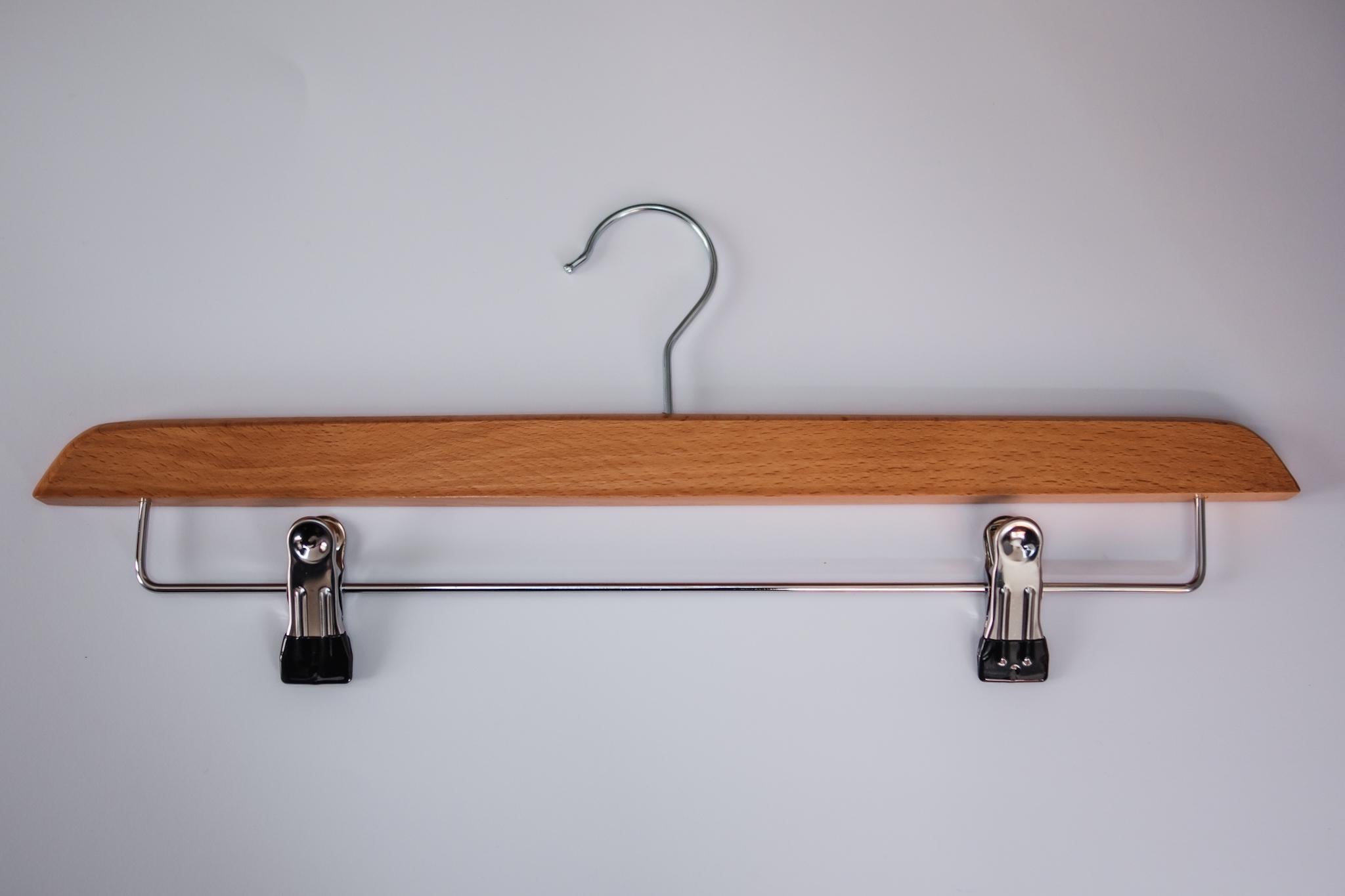 Вішалка дерев'яна костюмна з прищіпками 41 см