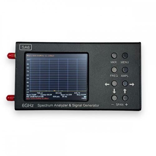 Портативный анализатор спектра SA6 до 6 ГГц с RF генератором сигнала v5.1.0 (4118) Портативный анализатор спектра SA6 до 6 ГГц с RF генератором сигнала v5.1.0 (4118)