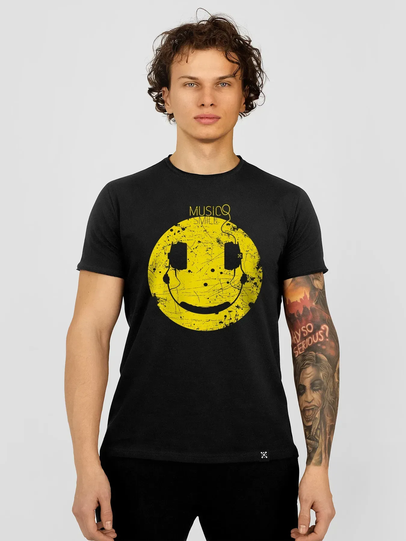 Футболка мужская Music Smile 2XL Черный (26874674)