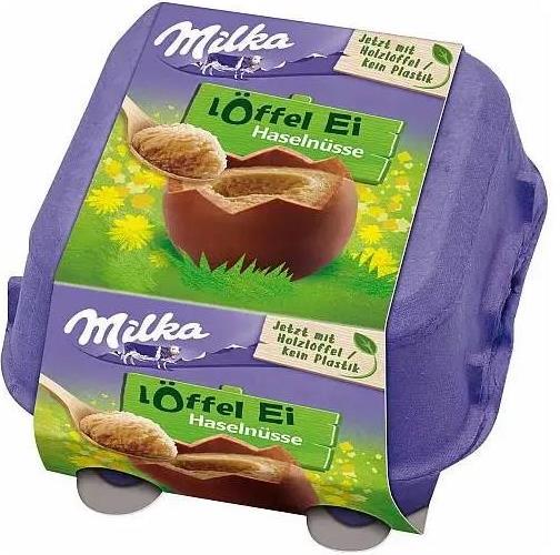 Яйця шоколадні Milka Loffel Ei Haselnusse 136 г (18050)