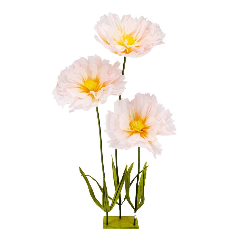 Цветы ростовые декоративные цветы на стойке 165 см Бело-желтый (2030-007) Цветы ростовые декоративные цветы на стойке 165 см Бело-желтый (2030-007)