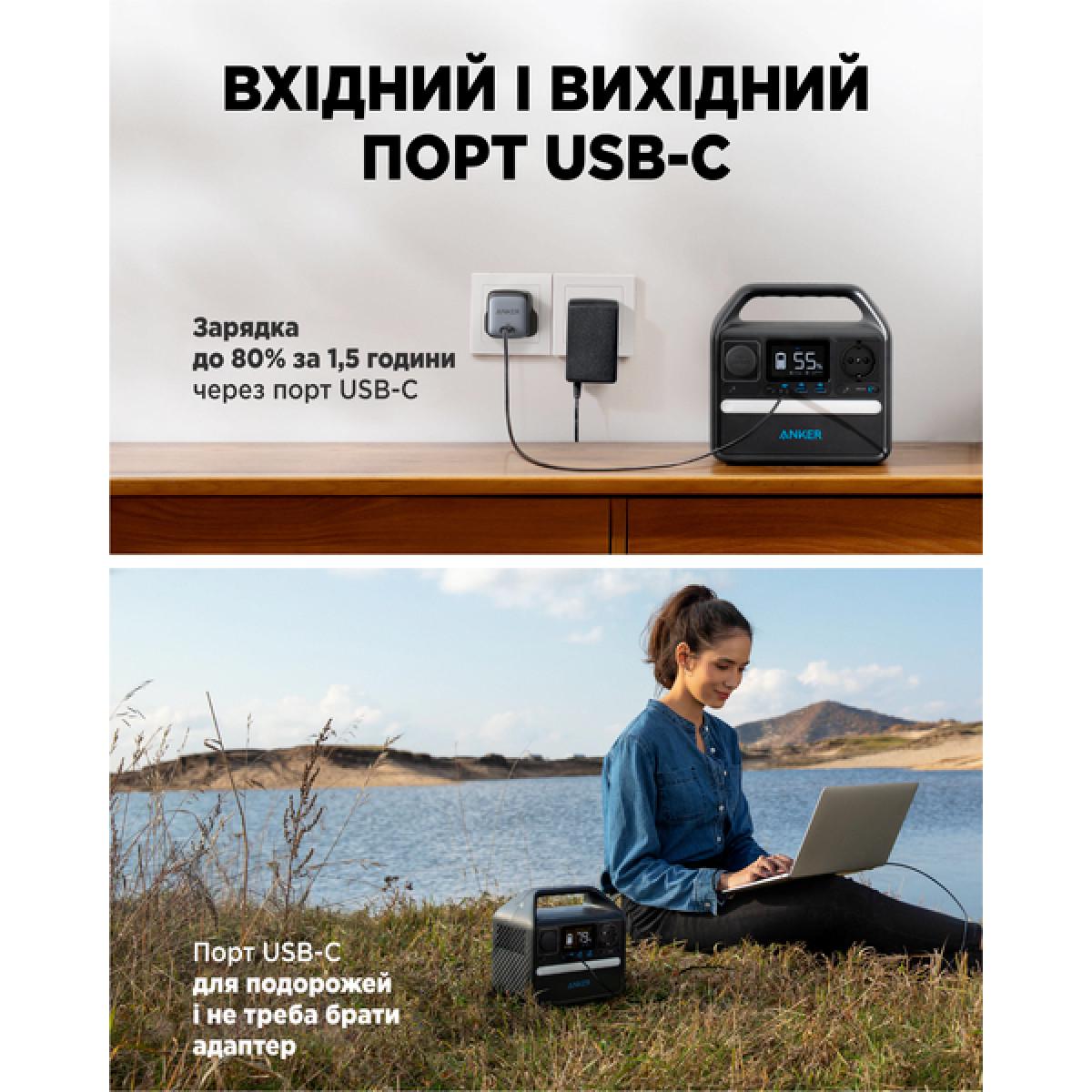 Зарядная станция Anker Power House 521 256 Вт/г 250 Вт АКБ (18206983) - фото 6