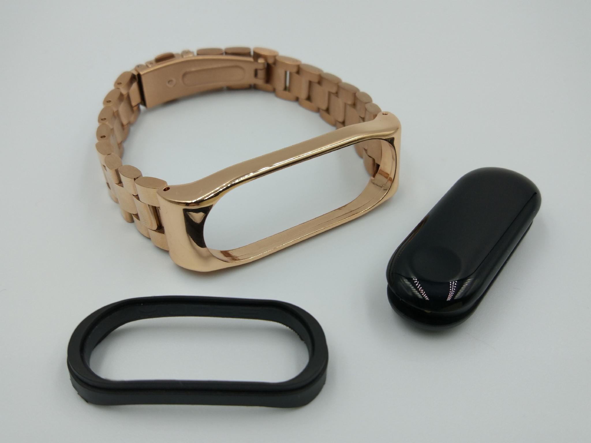 Ремешок для смарт-браслетов MiJobs металлический для Xiaomi Mi Band 5/4/3 Золотой/Розовый (1789P) - фото 10 Ремешок для смарт-браслетов MiJobs металлический для Xiaomi Mi Band 5/4/3 Золотой/Розовый (1789P) - фото 10