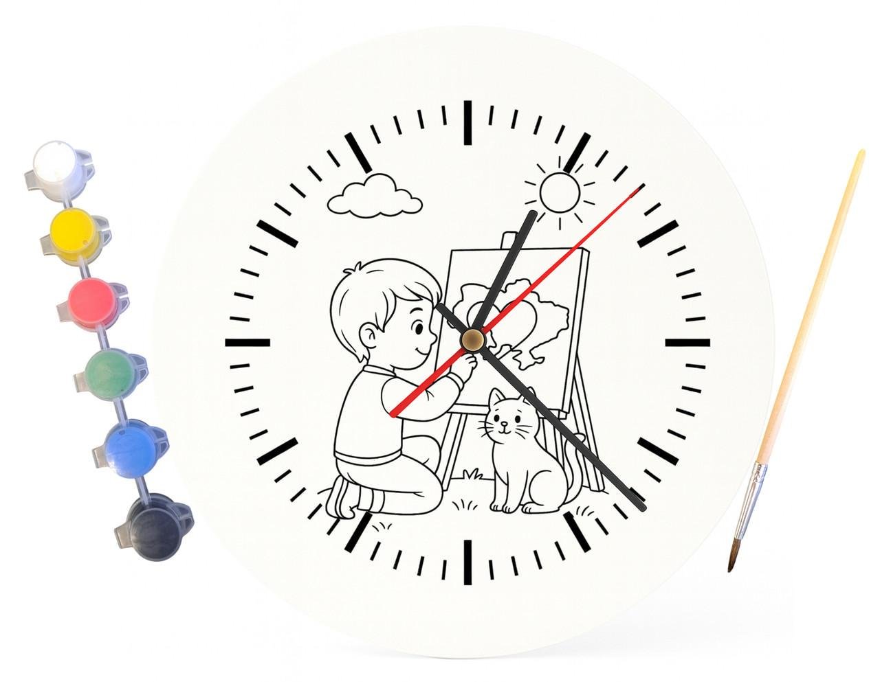 Детский набор для творчества часы раскраска Украина 30 см (Г0060) - фото 4 Детский набор для творчества часы раскраска Украина 30 см (Г0060) - фото 4