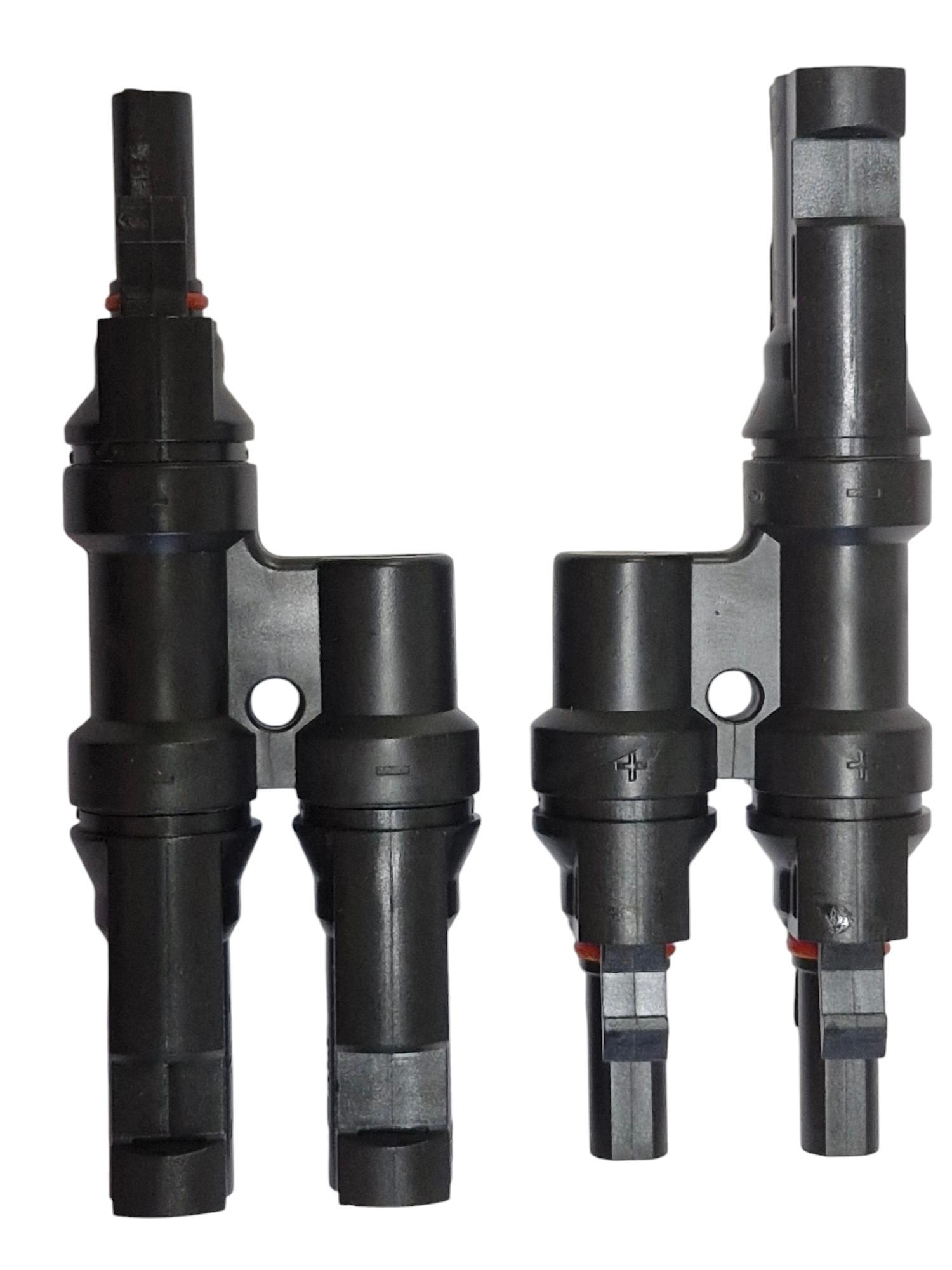 Конектор двойник POWMR MC4 1х2 для солнечных панелей 30A 1000V папа/мама IP67 2 шт. (97740227)