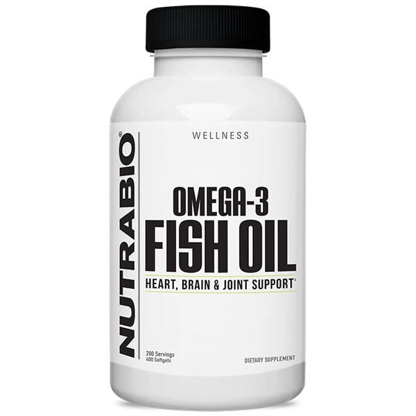 Омега для спорта NutraBio Omega 3 Fish Oil 400 мягких капс. (000027224)