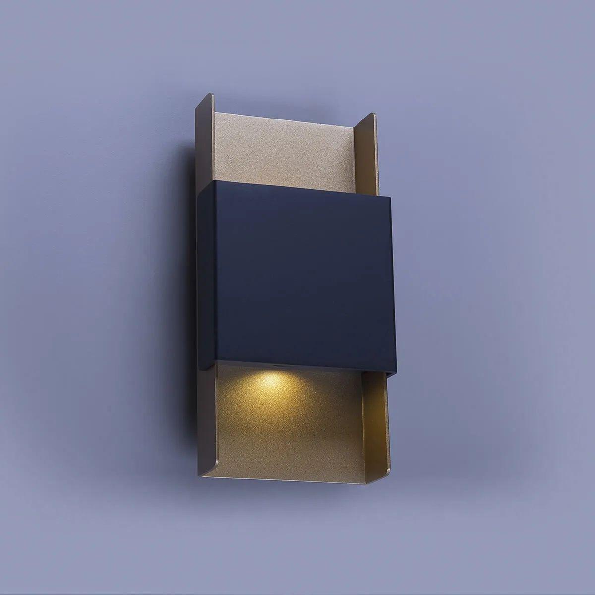 Cветильник настенный MJ-Light WLB081 2x3W SBK+GD 3000K (00110)