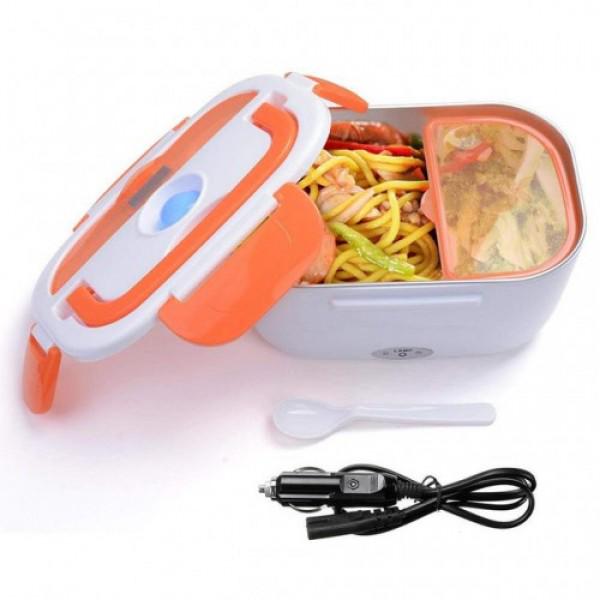 Ланч-бокс з підігрівом 12V Electronic Lunchbox Біло-помаранчевий (32a2befe)