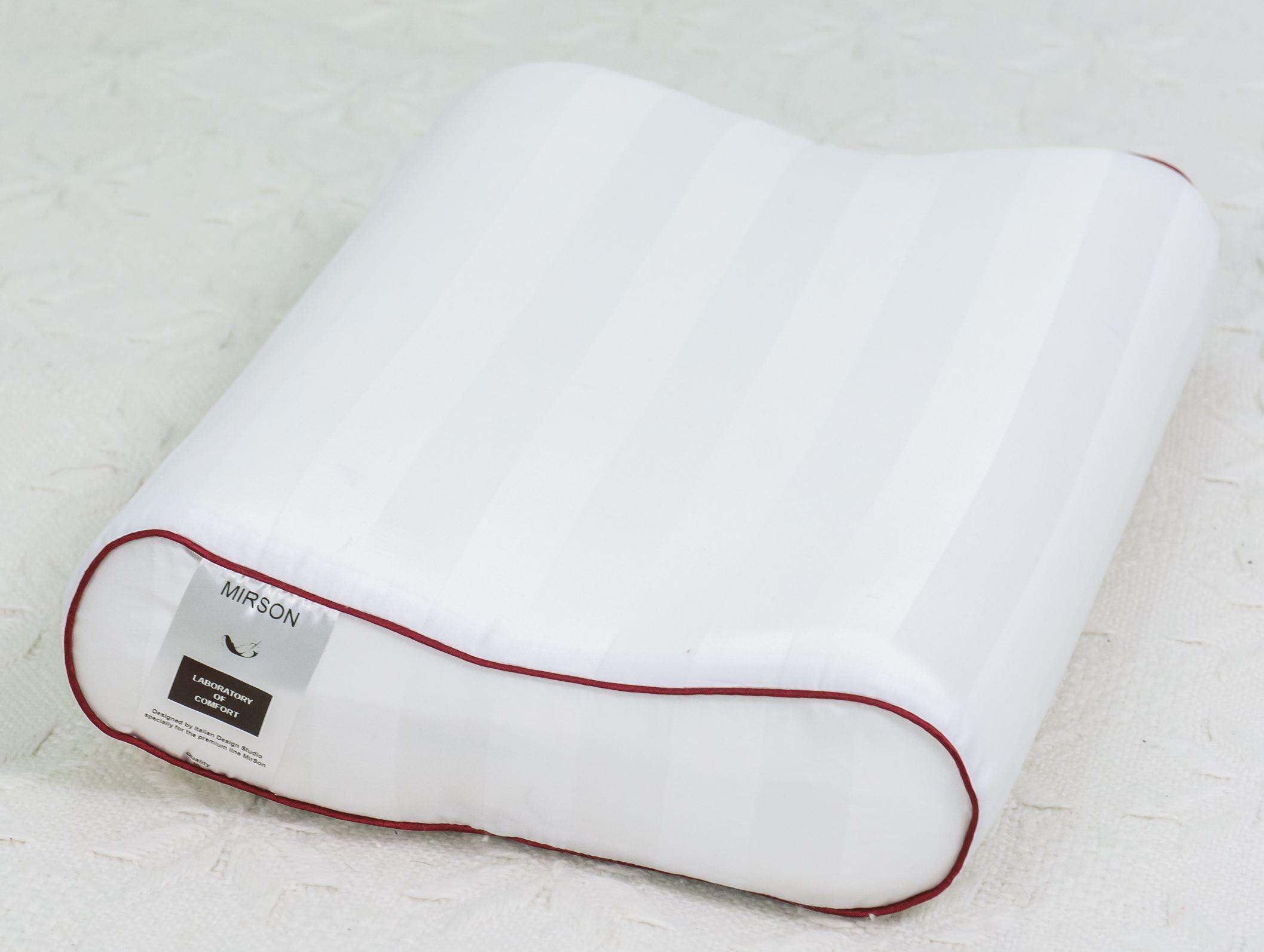 Подушка ортопедическая MirSon №6087 Noble stripe Royal Pearl 49х32х10,5 см (2200003262414)