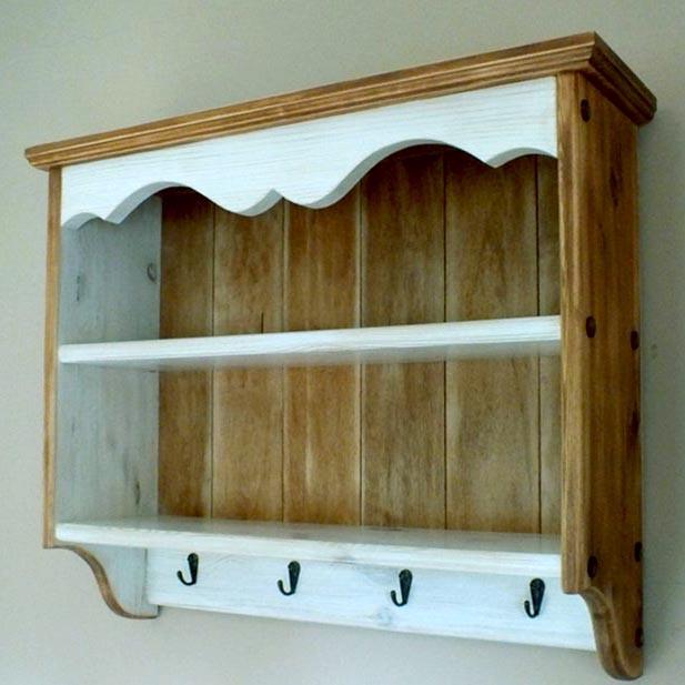 Полка настенная из дерева Барера Мускат/Зефир (ПНС/00370720)