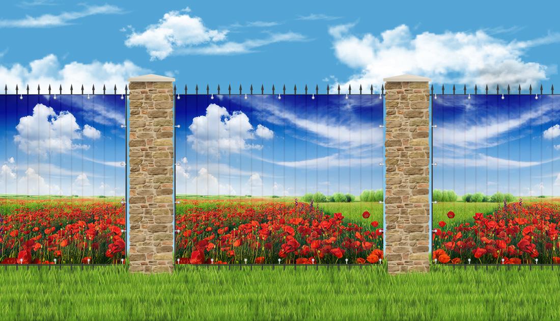 Фотосітка Маки в полі 800034 3х2 м - фото 2 Фотосітка Маки в полі 800034 3х2 м - фото 2