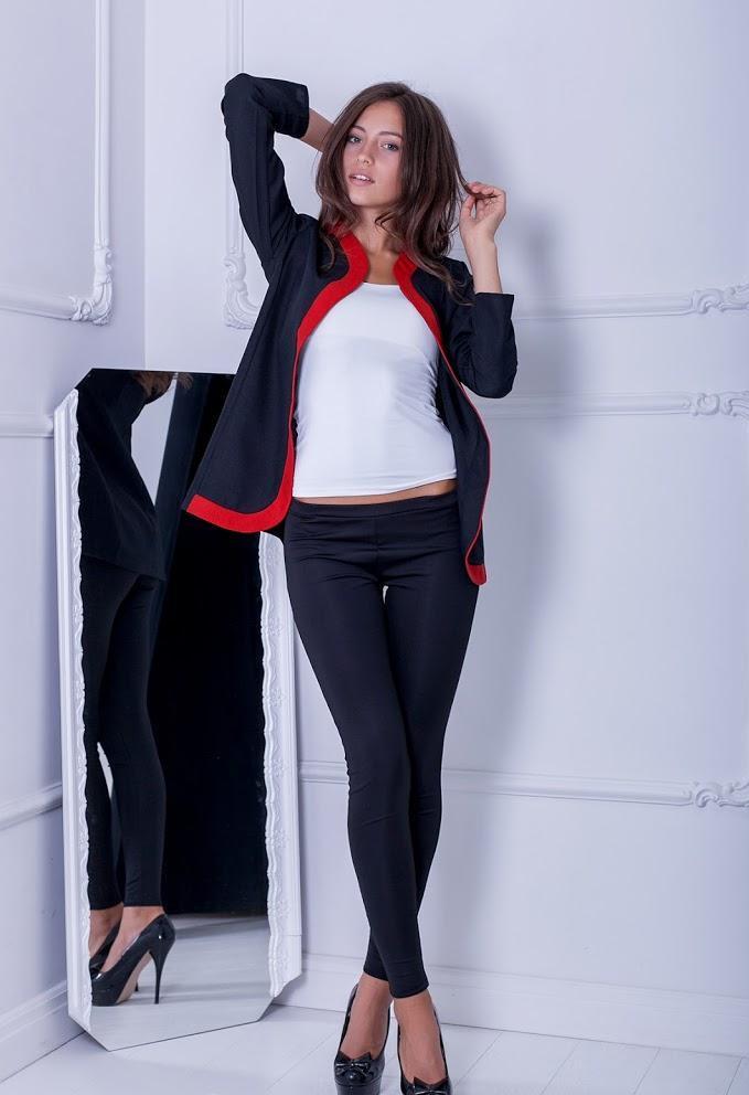 Пиджак-кардиган женский Podium Cowl 11232-BLACK/RED M Черный/Красный Пиджак-кардиган женский Podium Cowl 11232-BLACK/RED M Черный/Красный