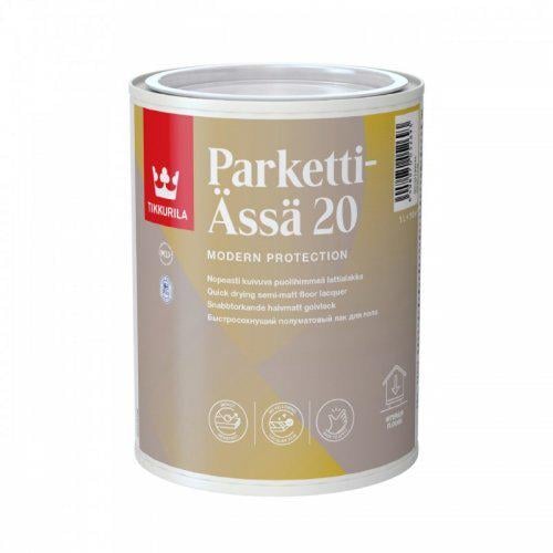 Лак для пола TIKKURILA Parketti-Ässä 20 полуматовый для деревянных поверхностей 1 л (1819399728)