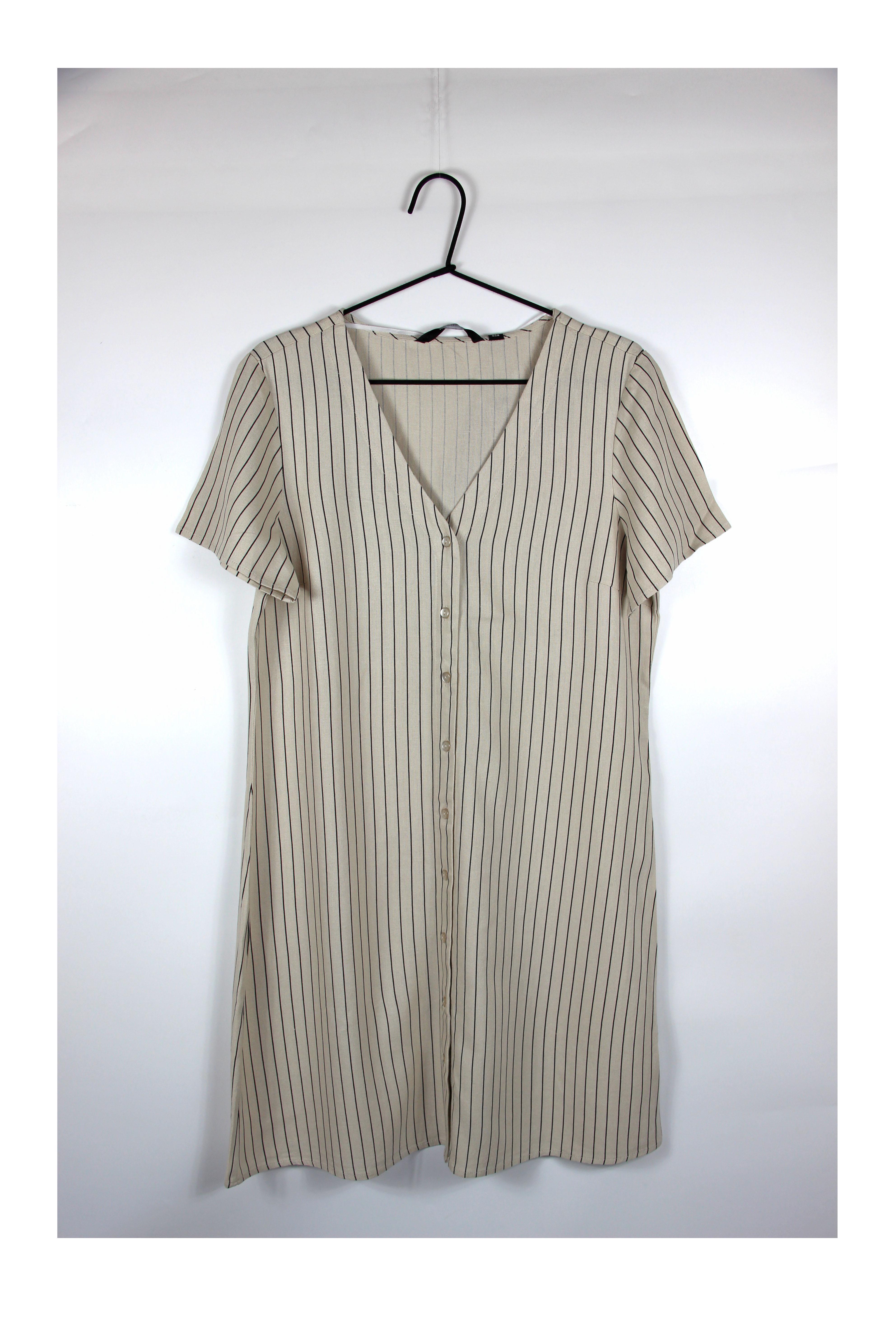 Платье VERO MODA в полоску M Бежевый (10322976)