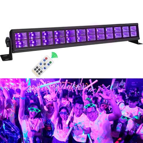 Светодиодная панель УФ 24LED 72Вт 52см Диско стробоскоп цветомузыка DMX512