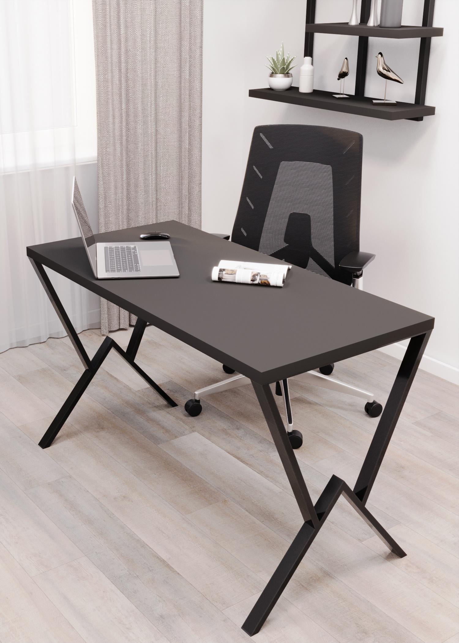 Стіл письмовий Loft Серія 12 1200х600х32 мм Антрацитовий