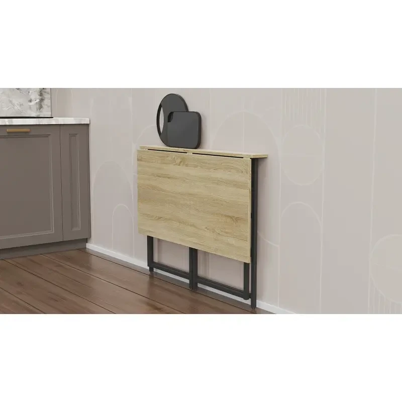 Стіл розкладний Ferrum-decor Moris метал/ДСП Чорний/Дуб Сонома (FRD-104672) - фото 6 Стіл розкладний Ferrum-decor Moris метал/ДСП Чорний/Дуб Сонома (FRD-104672) - фото 6