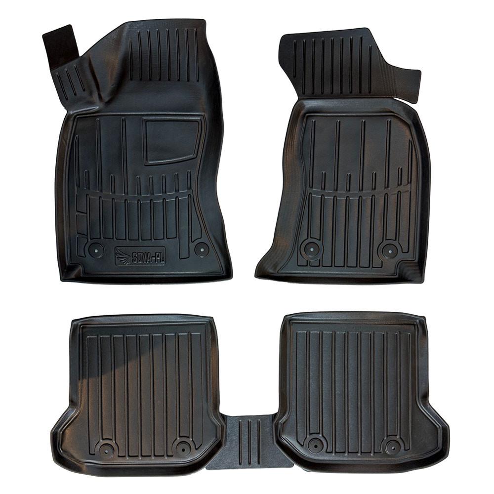 Килимки в салон SOVA-PL для Audi A4 B5 1994-2001 гумові 5 шт. Чорний (28800500)