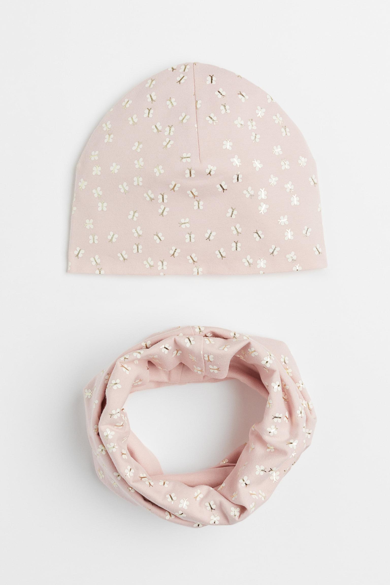 Шапка та хомут для дівчинки H&M 152-170 см Бежевий (0938416007)