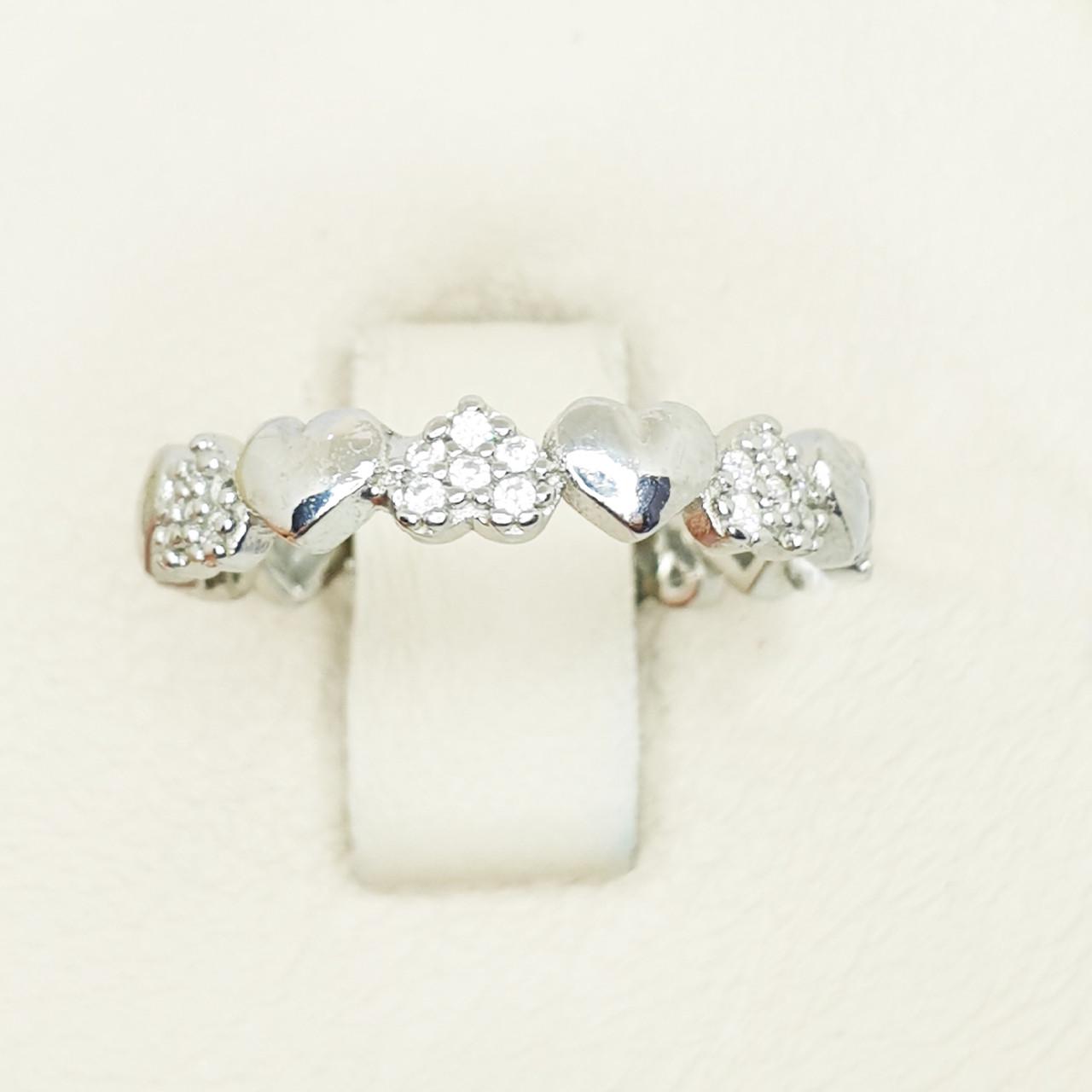 Кольцо серебряное с кубическим цирконием р. 18,5 2,59 г (1584728603)