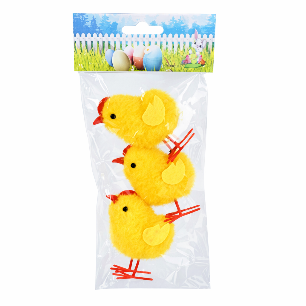 Набор пасхальных фигурок "Chiken" R40461 3 шт. 6х7 см Желтый из красной (33148716)