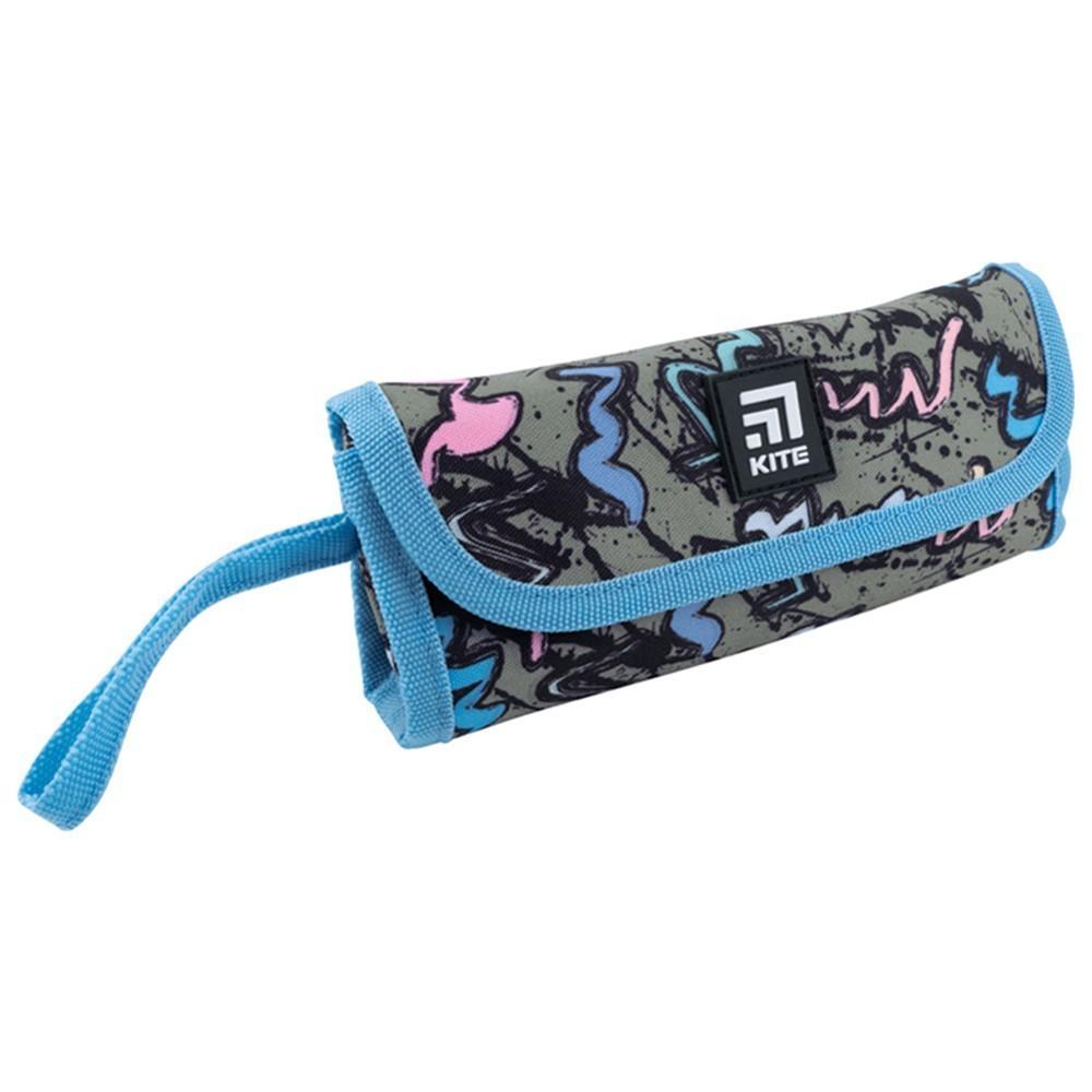 Пенал KITE Сірий/Блакитний (K22-653-6)