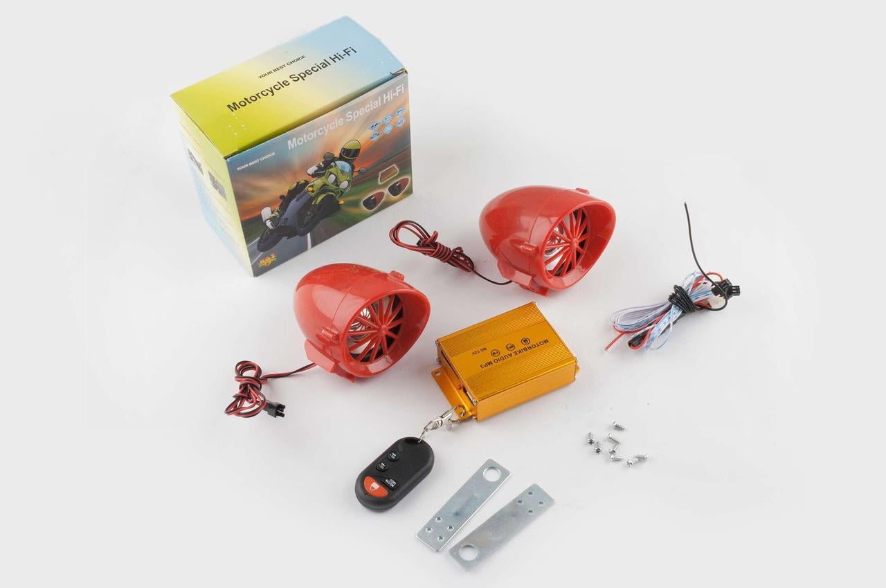 Аудиосистема BEST CHOICE mod.2 3.5 подсветка сигнализация/МР3/FM/SD/USB/пульт управления разъем ППДУ 3K Красный (2177140839)