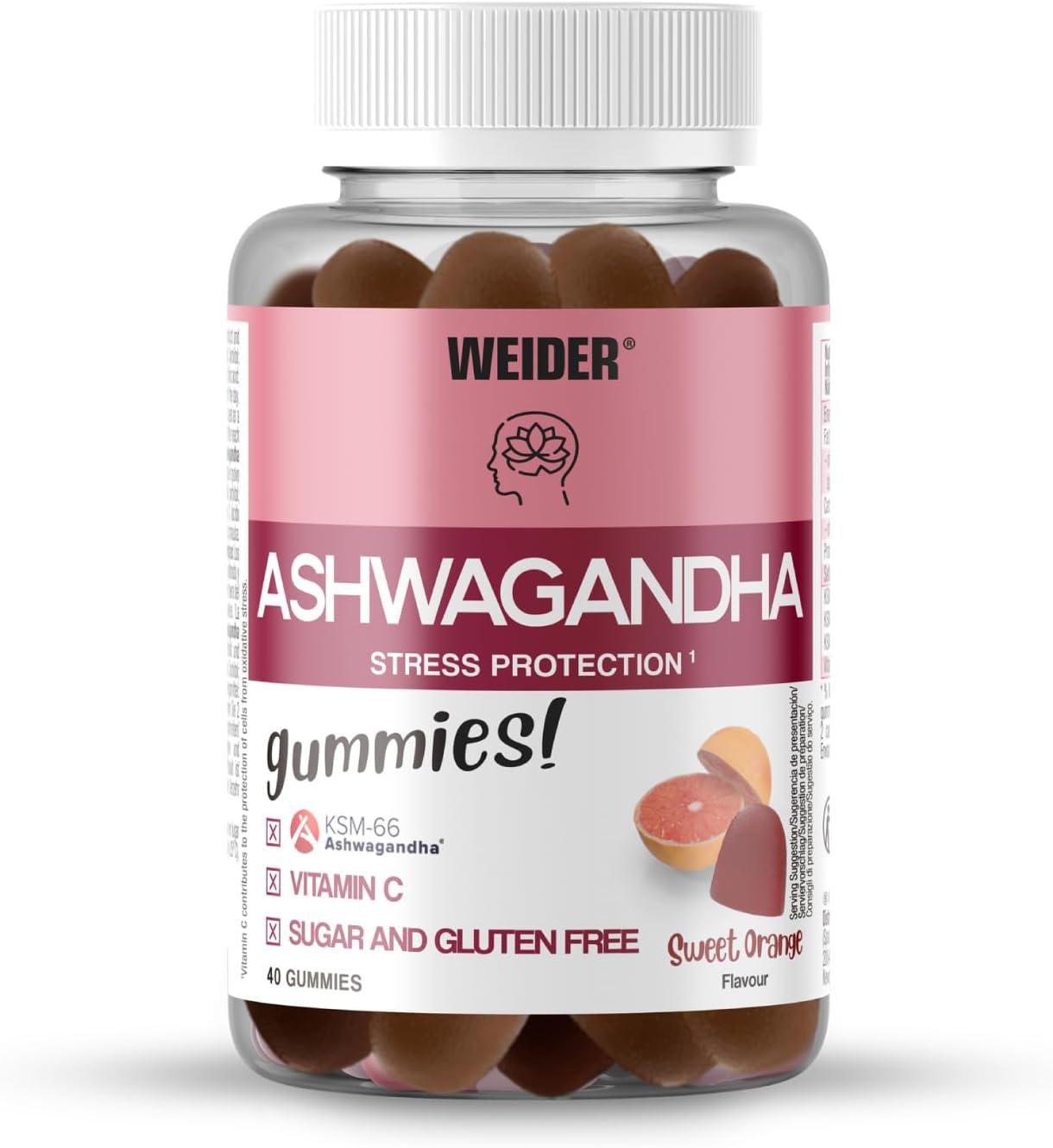 Ашваганда Weider Ashwagandha 40 gummies Orange