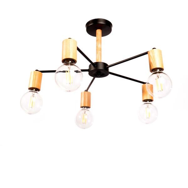 Люстра 6310/5+G95 LED метал/дерево