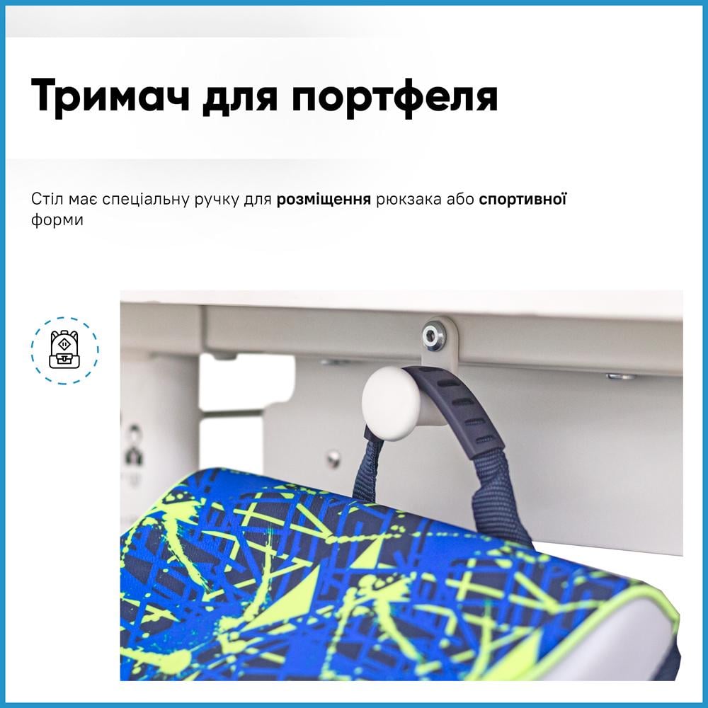Парта трансформер шкільна Evo-kids TH-330 W/BL ергономічна Синій - фото 6