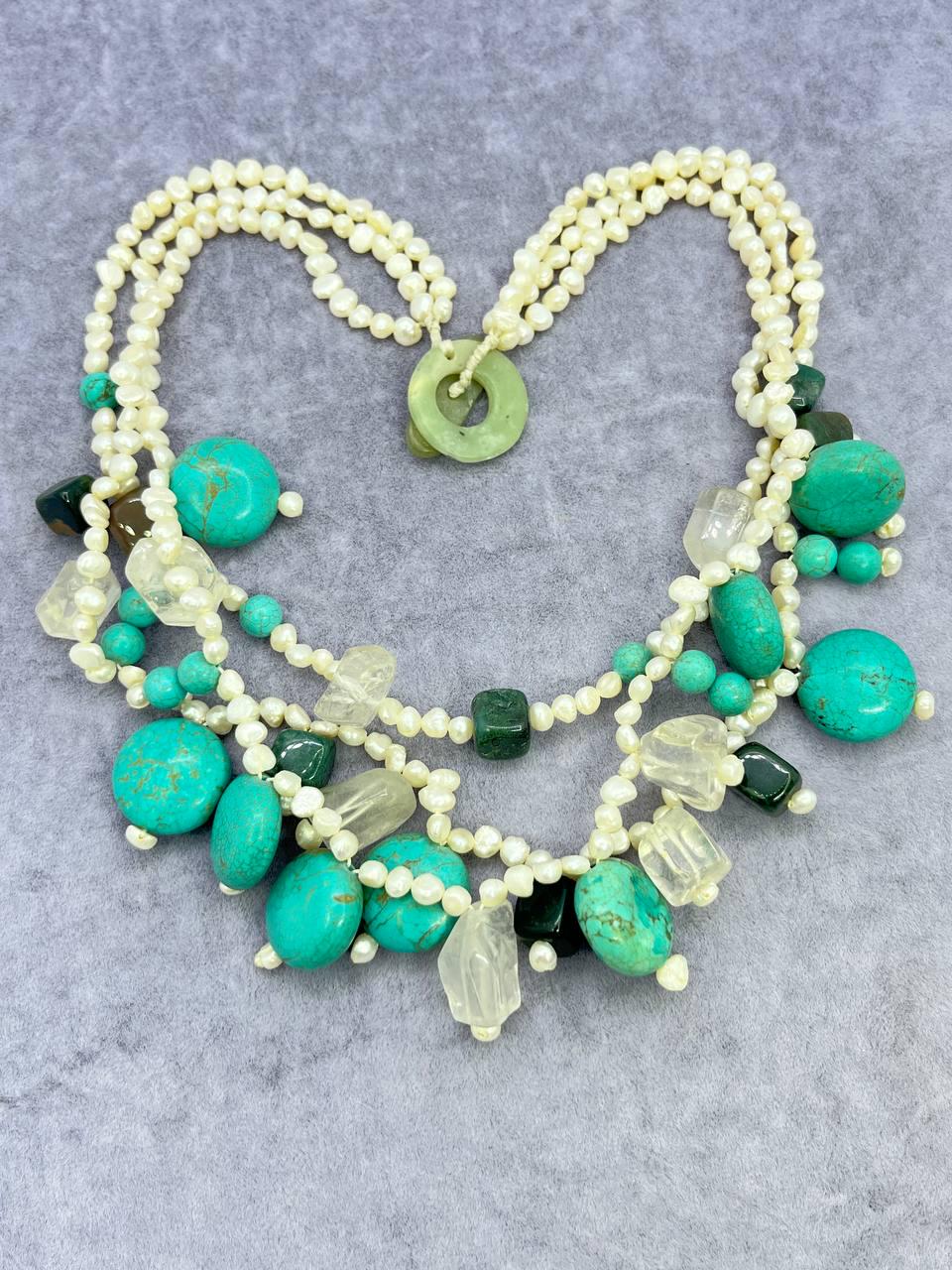 Бусы самоцветы 44 см Разноцветный (10157)