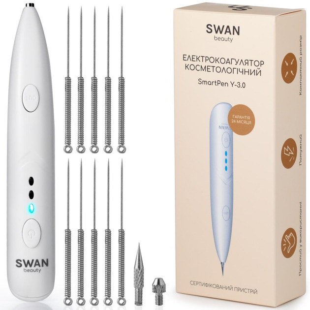 Электрокоагулятор Hailicar YP03 для удаления папиллом и бородавок плазменная ручка Белый Электрокоагулятор Hailicar YP03 для удаления папиллом и бородавок плазменная ручка Белый