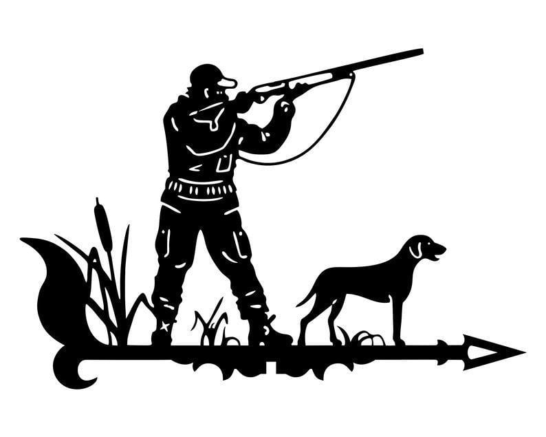 Флюгер на дах маленький Мисливець на альтанку/колодязь/огорожу 70x45 см (1092377) Флюгер на дах маленький Мисливець на альтанку/колодязь/огорожу 70x45 см (1092377)