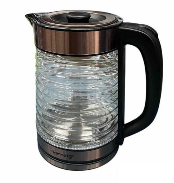 Електрочайник Rainberg RB-2312 2,2 л 2200 Вт скло/нержавіюча сталь (ML-05229) Електрочайник Rainberg RB-2312 2,2 л 2200 Вт скло/нержавіюча сталь (ML-05229)