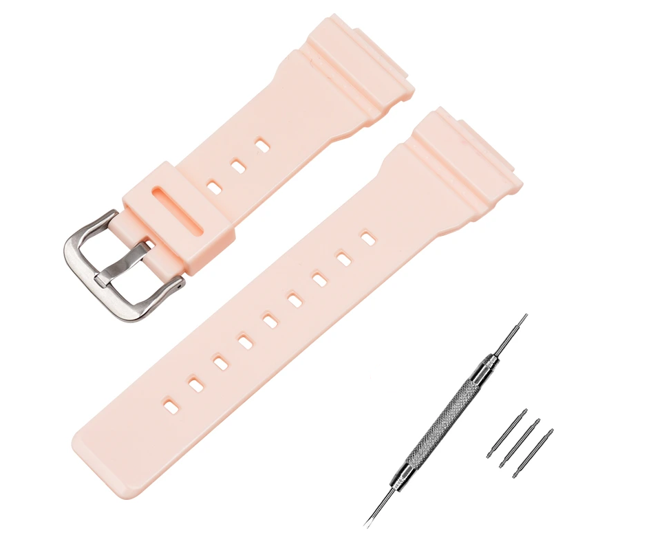 Ремінець для Casio G-Shock DW-5600 Pink-Glossy SI (3853) Ремінець для Casio G-Shock DW-5600 Pink-Glossy SI (3853)