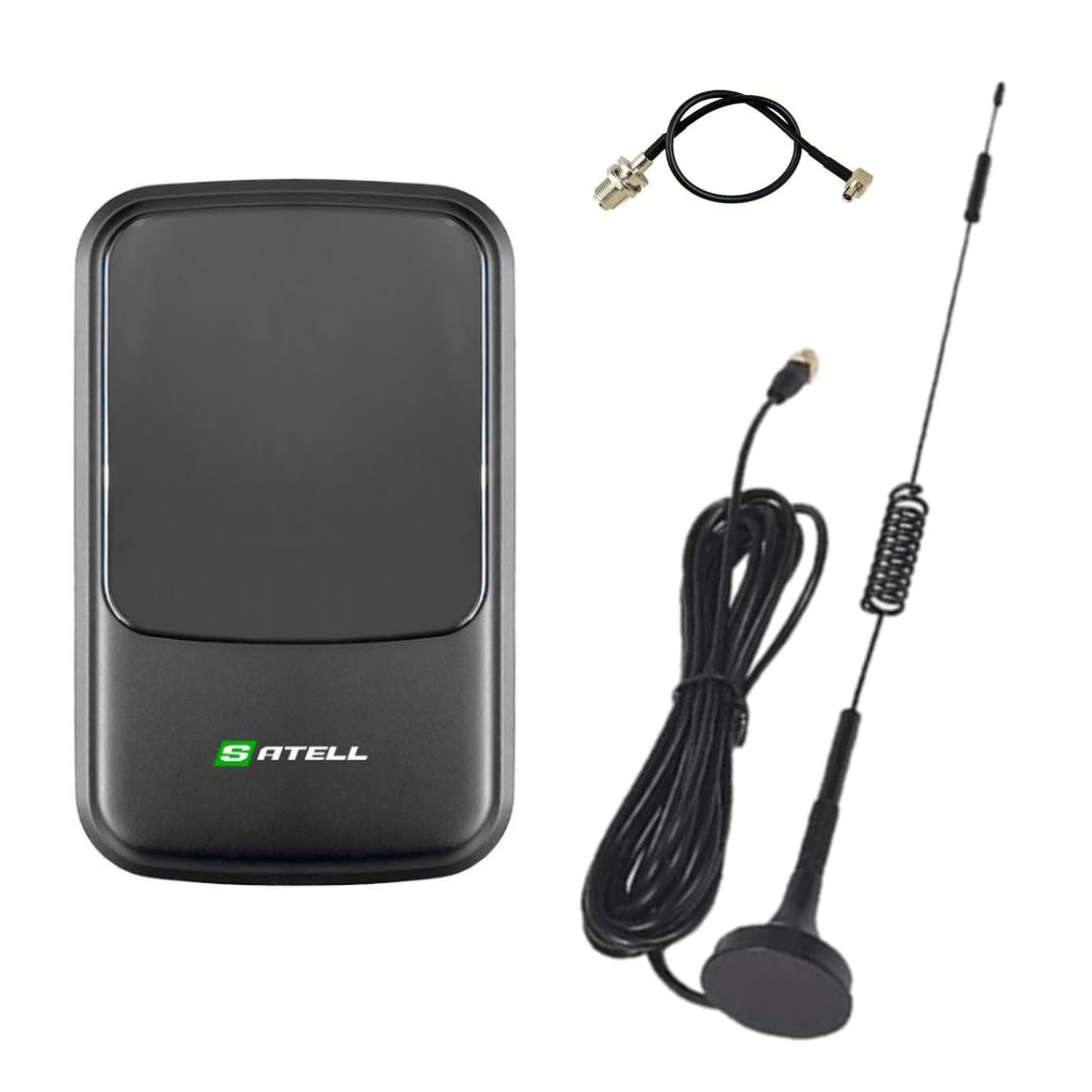 Комплект автомобильный Satell F3000 роутер Wi-Fi 4G LTE Black с антенной 7 Дб (22721829)