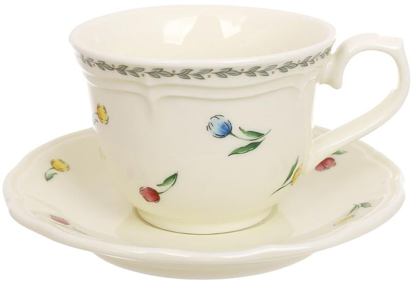 Набор фарфоровых чашек Vintaгe Tulip с блюдцами 4 шт. 250 мл Набор фарфоровых чашек Vintaгe Tulip с блюдцами 4 шт. 250 мл