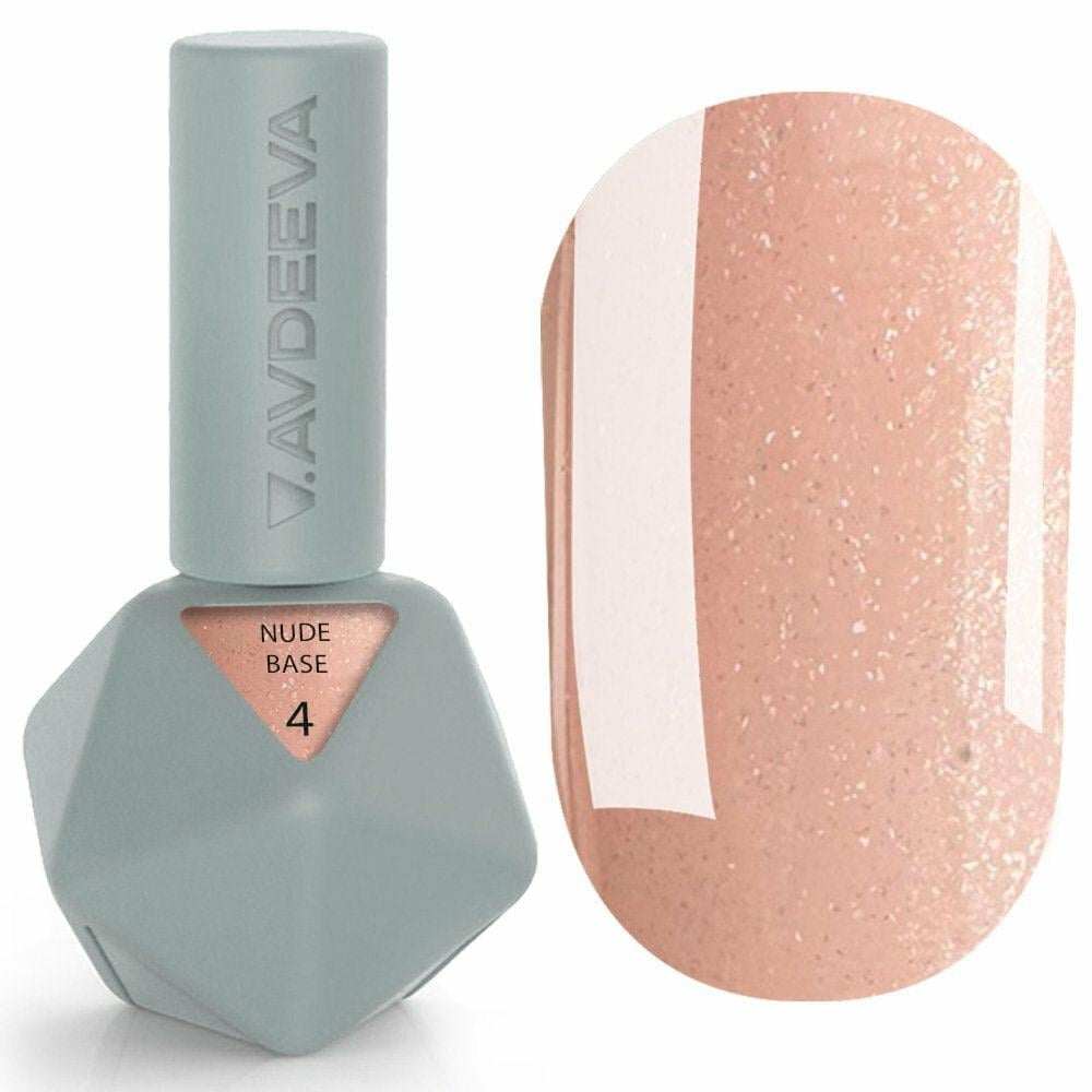 База для гель-лаку камуфлююча Victoria Avdeeva NUDE BASE №04 12 мл Персиковий з шиммером