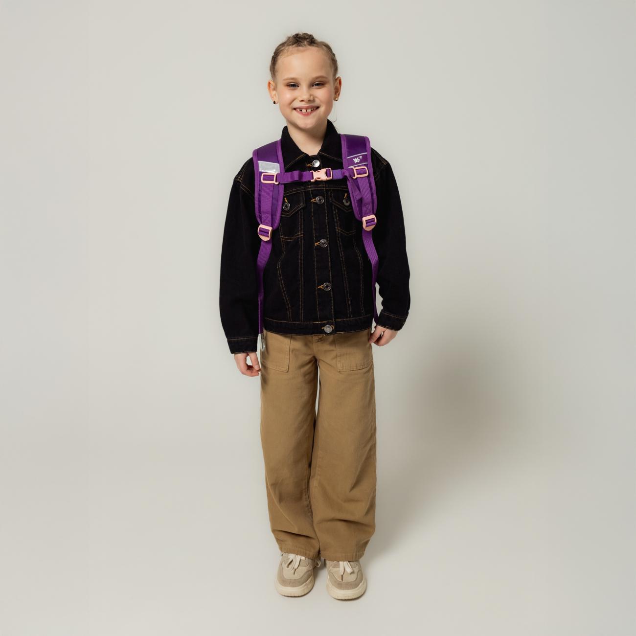 Рюкзак школьный каркасный с ортопедической спинкой YES H-100 Happy Kitty (000995063) - фото 14